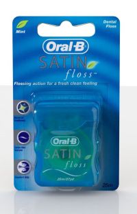 Oral-b (орал би) зубная нить satin floss 25м мята (PROCTER & GAMBLE CO.)