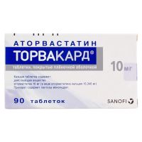 Торвакард 10мг таб.п/об.пл. №90 (САНОФИ)