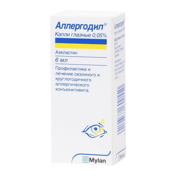 Аллергодил 6мл капли глазн. №1 фл.-кап. (Tubilix pharma s.p.a.)