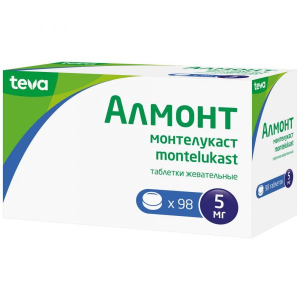Алмонт 5мг таблетки жевательные №98 (Actavis ltd.)