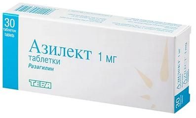 Азилект 1мг таб. №30 (Teva pharmaceutical industries ltd.)