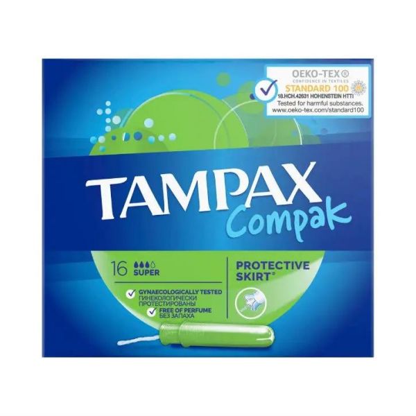 Tampax (тампакс) тампоны компак №16 супер с аппликат (Hyginett ltd.)