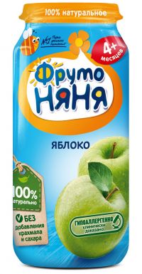 Фрутоняня пюре 250г яблоко натуральн. (ПРОГРЕСС ОАО)