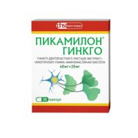 Пикамилон гинкго 40мг+20мг капс. №30 (ФАРМСТАНДАРТ)