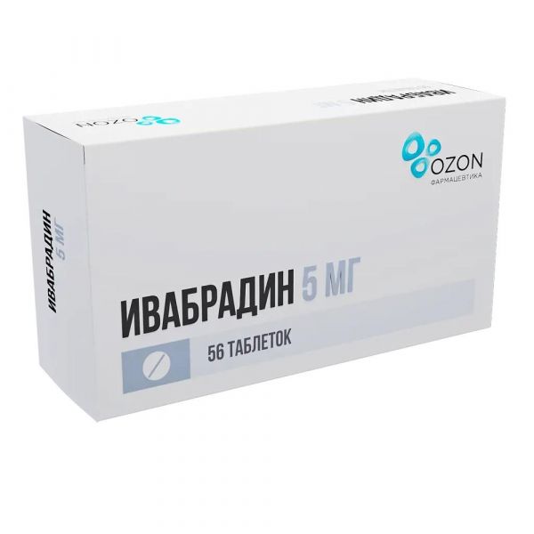 Ивабрадин 5мг таб.п/об.пл. №56 (Озон ооо)
