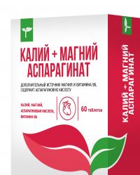 Эколеко калия и магния аспарагинат таб. №60 (КВАДРАТ-С ООО)