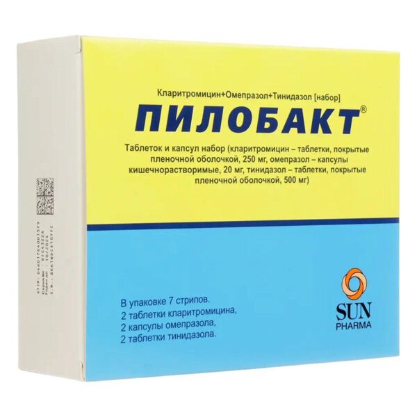Пилобакт таб.и капс.набор №42 (Sun pharmaceutical industries ltd.)