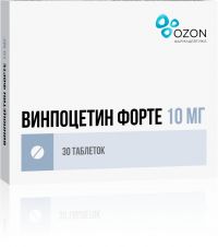 Винпоцетин форте 10мг таб. №30 (ОЗОН ООО)
