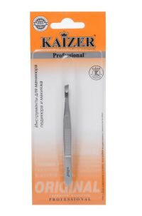 Kaizer (Кайзер) пинцет для бровей скошенный матовый 303044 (КАЙЗЕР ГРУПП)