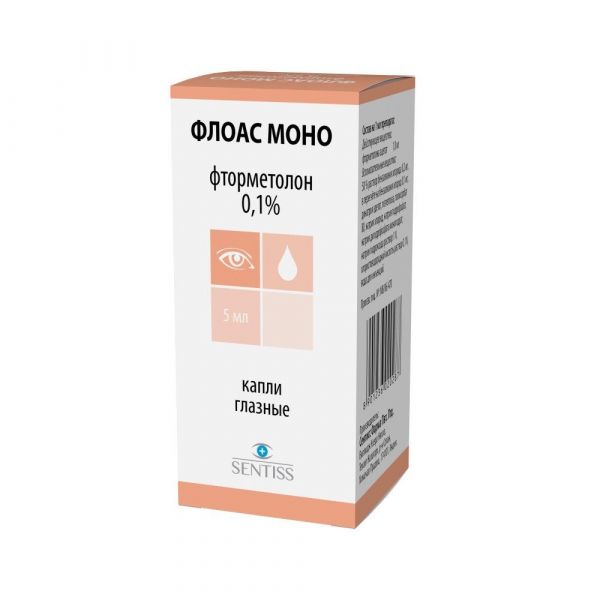 Флоас моно 0,1% 5мл капли глазн. фл. (Sentiss pharma pvt. ltd.)
