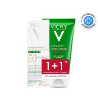 Vichy (виши) капсолей флюид д/проблемной кожи 40мл spf50+ + гель очищ. 50 мл (ЛОРЕАЛЬ)
