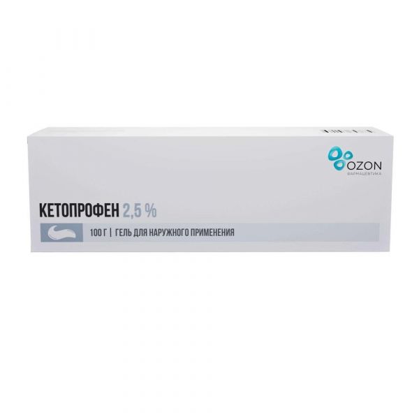 Кетопрофен 2,5% 100г гель д/пр.наружн. №1 туба (Озон ооо)