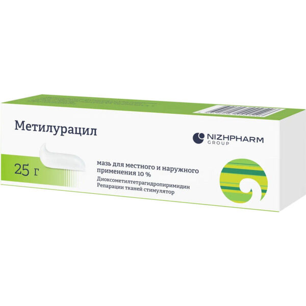 Метилурацил 10% 25г мазь №1 уп. (Нижфарм ао_1)