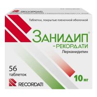 Занидип-рекордати 10мг таб.п/об.пл. №56 (РУСФИК)