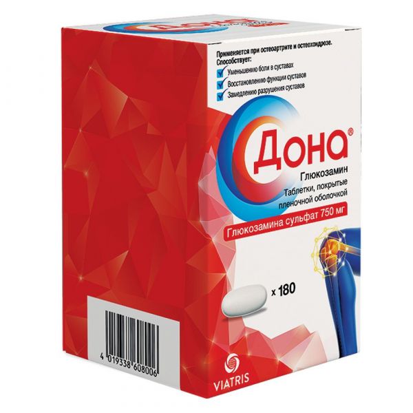 Дона 750мг таб.п/об.пл. №180 (Madaus gmbh)