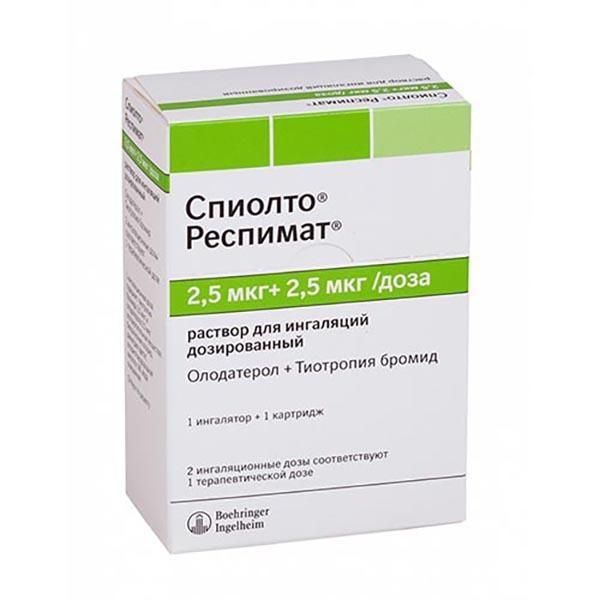 Спиолто респимат 2,5мкг+2,5мкгдоза 4мл р-р д/инг. картридж  +ингалятор (Boehringer ingelheim pharma gmbh_2)
