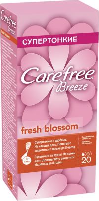Carefree (Кэфри) прокладки breeze fresh blossom №20 ежедневн. (ДЖЕЙТНЛ)