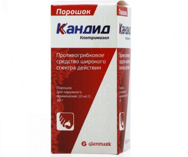 Кандид 1% 30г порошок для наружного применения №1 флакон (Glenmark pharmaceuticals ltd)