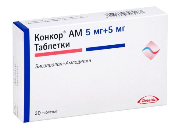 Конкор ам 5мг+5мг таб. №30 (Egis pharmaceuticals plc)