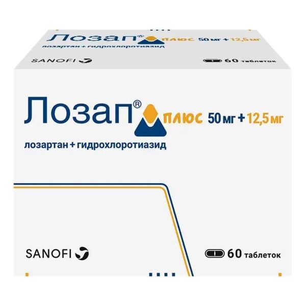 Лозап плюс 50мг+12,5мг таб.п/об.пл. №60 (Sanofi india limited)