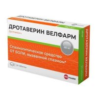Дротаверин 40мг таб. №20 (ВЕЛФАРМ)