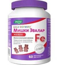 Бэби формула мишки железо пастилки жев. №60 (ЭВАЛАР)