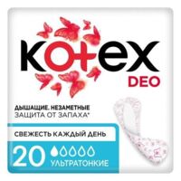 Kotex (Котекс) прокладки ежедневные №20 ультратонк део (КИМБЕРЛИ КЛАРК)