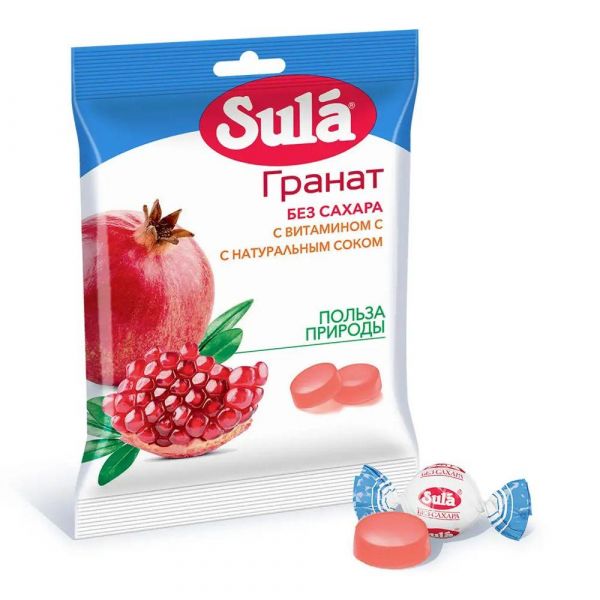 Сула 60г леденцы гранат (Sula gmbh/ чупа чупс рус ооо)