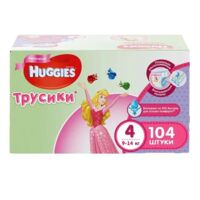 Huggies (Хаггис) трусики-подгузники для девочек №104 р.4 9-14кг (КИМБЕРЛИ КЛАРК)