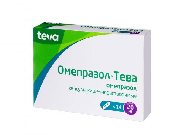 Омепразол-тева 20мг капс. №14 (Teva pharma s.l.u.)