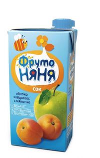 Фрутоняня сок 500мл яблоко абрикос с мякотью б/сахара (ЛЕБЕДЯНСКИЙ ОАО)