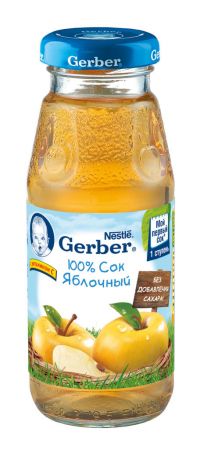 Gerber (Гербер) сок 175мл яблоко осветл. (GERBER PRODUCTS COMPANY)