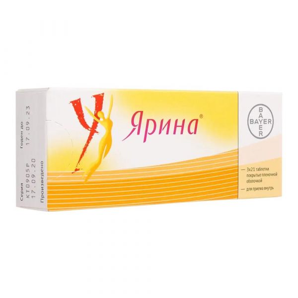 Ярина таб.п/об.пл. №63 (Bayer weimer gmbh/bayer ag)