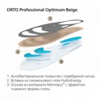 Стельки ортопедические orto-optimum beige р.39 (МАЛТРИ)