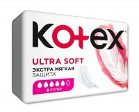 Kotex (Котекс) прокладки ультра №8 софт супер 5570/5485 (КИМБЕРЛИ КЛАРК)