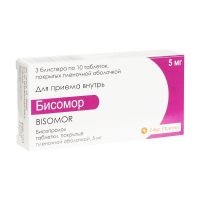 Бисомор 5мг таб.п/об.пл. №30 (ЭДЖ ФАРМА)