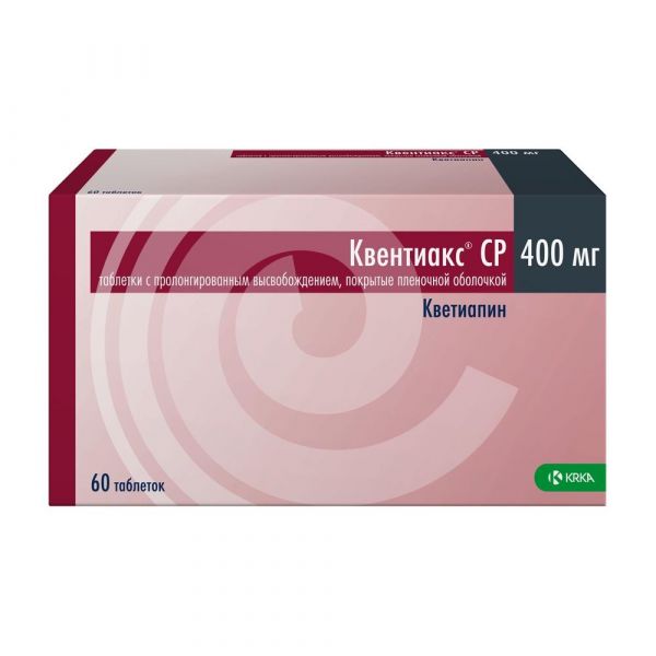 Квентиакс ср 400мг таб.п/об.пл.пролонг. №60 (Krka d.d.)