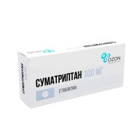 Суматриптан 100мг таб.п/об.пл. №2 (АТОЛЛ)