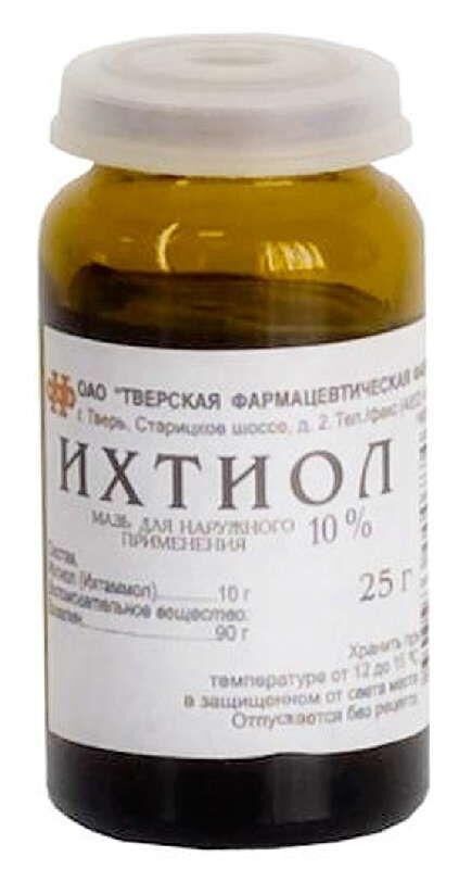Ихтиоловая 10% 25г мазь д/пр.наружн. №1 уп. (Тверская фармацевтическая фабрика оао)