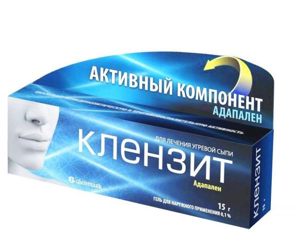 Клензит 0.1% 15г гель д/пр.наружн. №1 туба (Glenmark pharmaceuticals ltd)