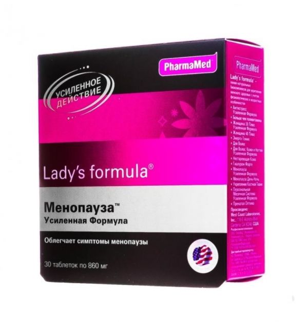 Lady's formula (Ледис формула) менопауза усиленная формула таб. №30 (West coast laboratories inc/биовит ооо)
