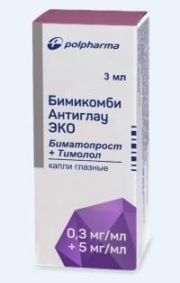 Бимикомби антиглау эко 0,3мг/мл+5мг/мл капли глазн. (ПОЛЬФАРМА)