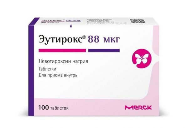 Эутирокс 88мкг таб. №100 (Merck healthcare kgaa)