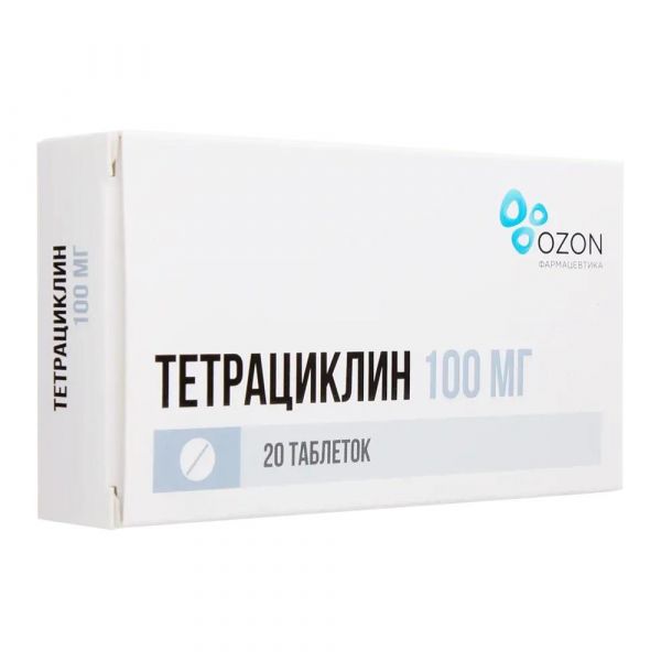 Тетрациклин 100мг таб.п/об. №20 (Озон ооо)