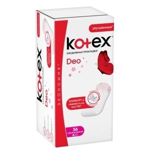 Kotex (котекс) прокладки ежедневные №56 ультратонк део (Guangxi shuya health-care products co. ltd)