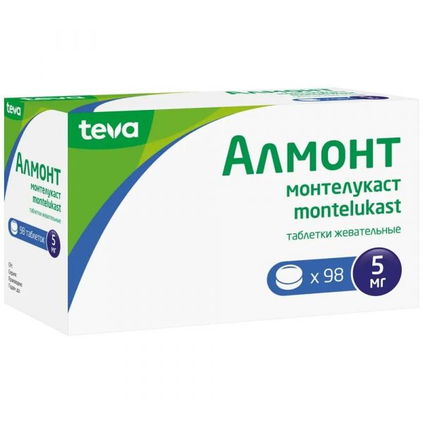 Алмонт 5мг таб.жев. №98 (Actavis ltd.)