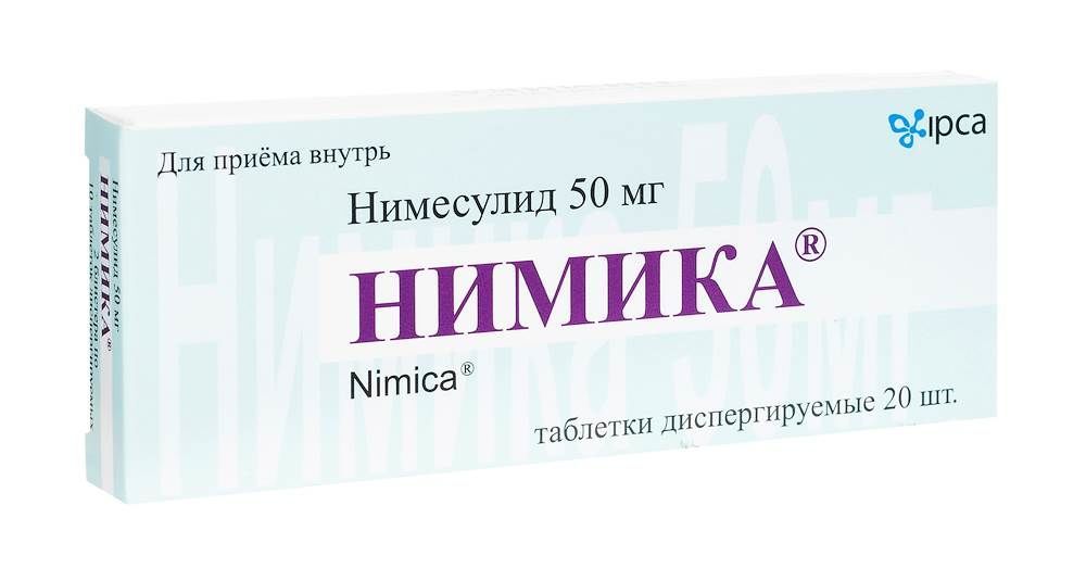 Нимика от чего. Нимика таб. 100мг №20 IPCA. Нимесулид Нимика. Нимика препарат. Нимика 50 мг.