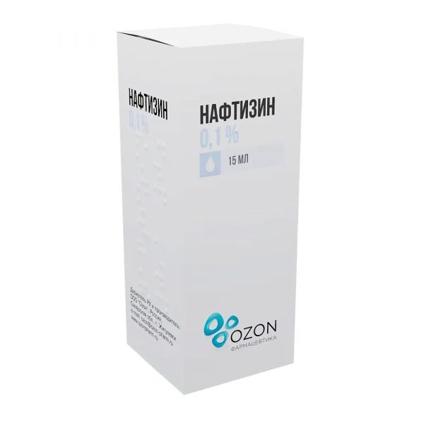 Нафтизин 0,1% 15мл капли наз. №1 фл. (Озон ооо)