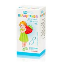 Парацетамол 120мг/ 5мл 100мл сусп.д/пр.внутр.детск. №1 фл.  клубника (ФАРМСТАНДАРТ)