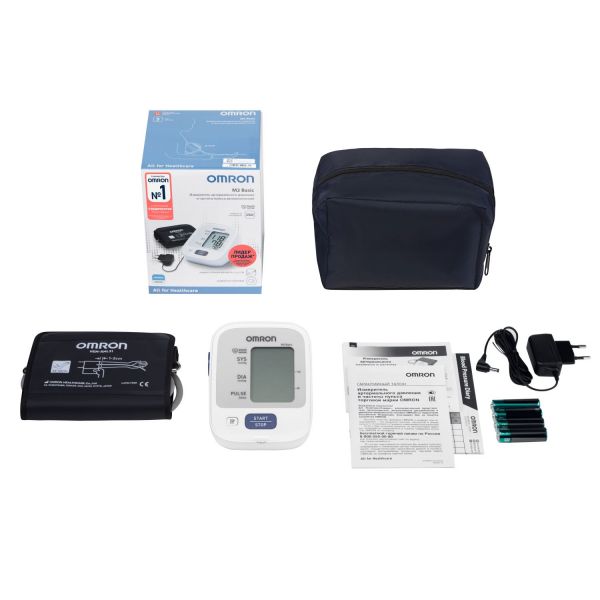 Тонометр омрон m2 basic +адаптер унив.манж. (Omron dalian co. ltd)
